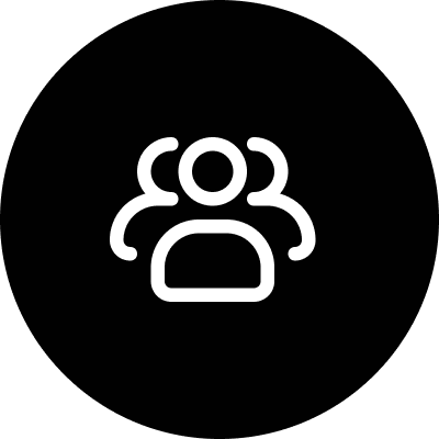 Group icon on a black background.